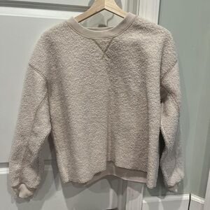 American Eagle Outfitters Off-White Textured Crew Neck Sweater